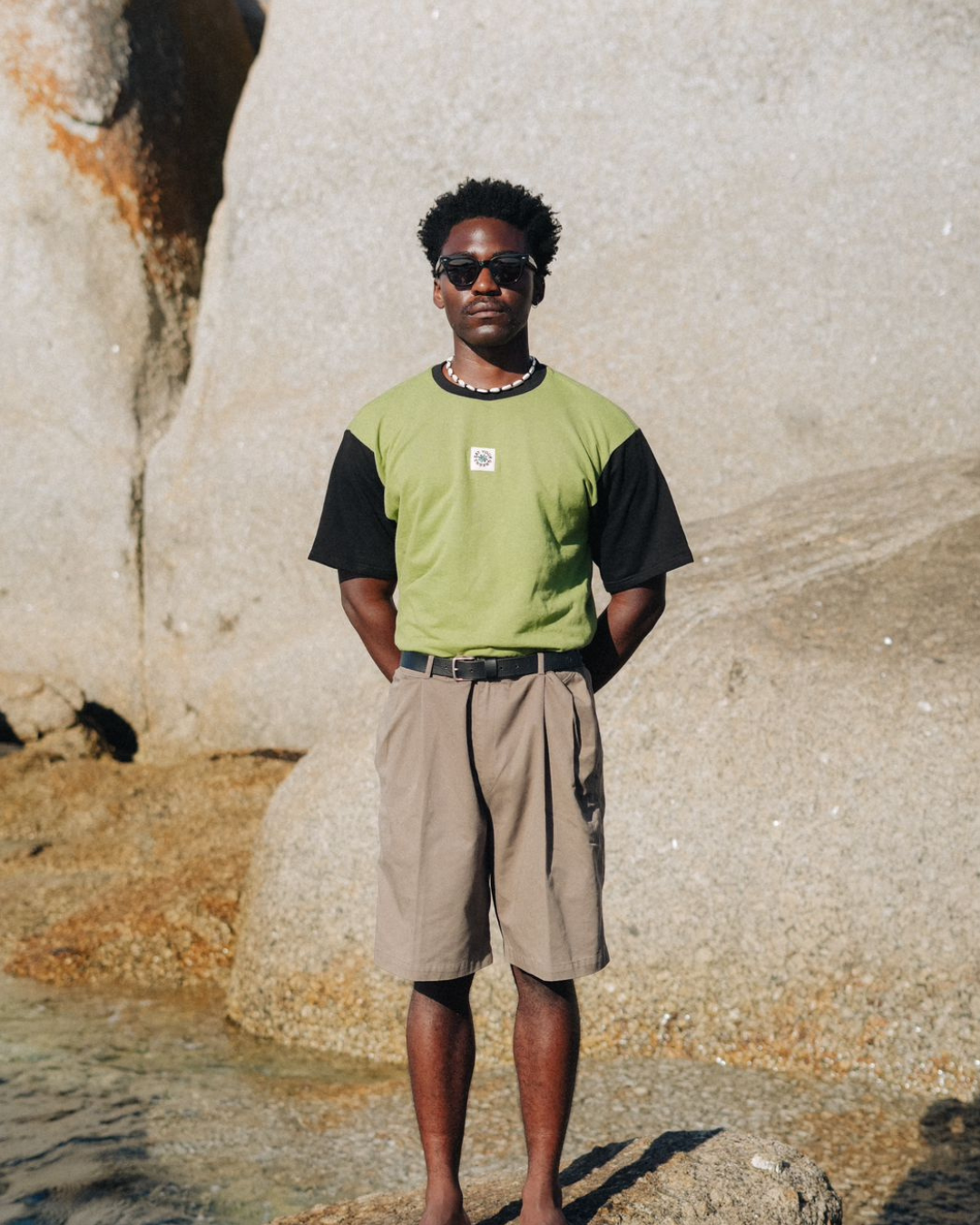 Green and Black Tee